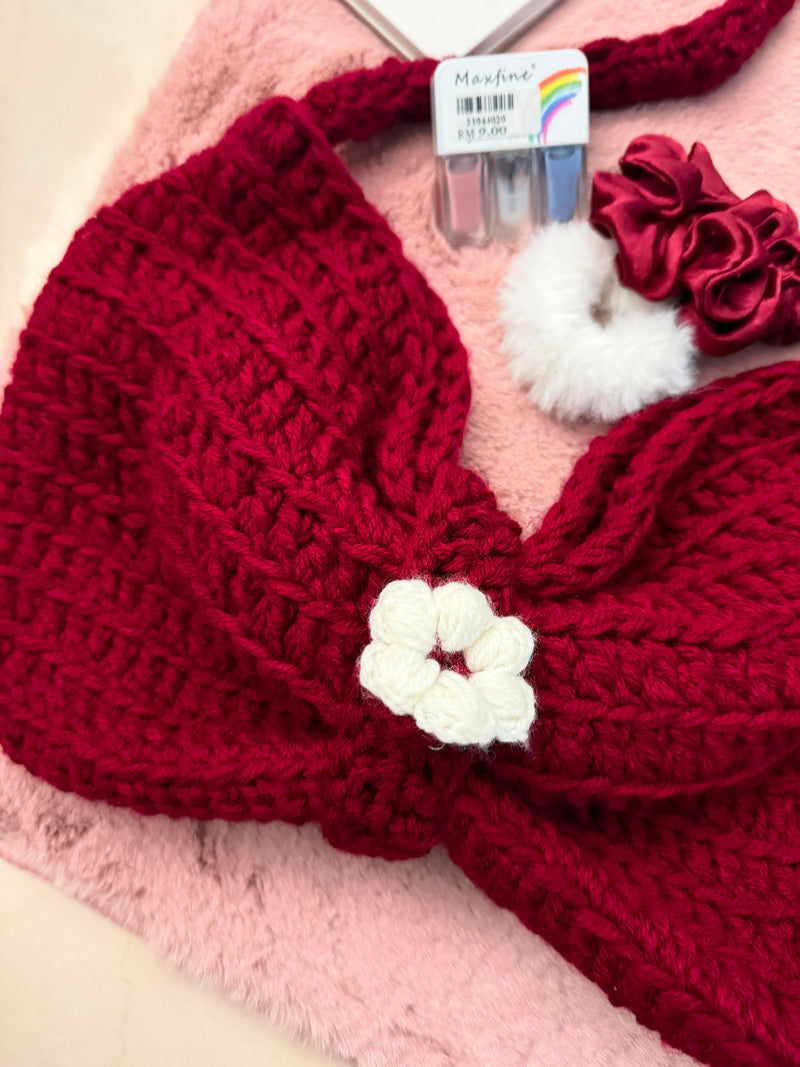 Cherry Blossom Crochet Shoulder Bag